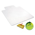 Office Chair Mats | Alera CM2E232ALEPL All Day Use 45 in. x 53 in. Wide Lip Non-Studded Chair Mat for Hard Floors - Clear image number 5