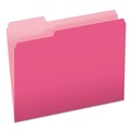 File Folders | Pendaflex 152 1/3 PIN 1/3-Cut Tabs Assorted Letter Size Colored File Folders - Pink/Light Pink (100/Box) image number 0