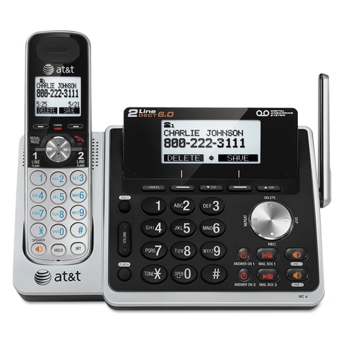 Office Phones & Accessories | AT&T TL88102 Cordless Digital Answering System/Base/Handset image number 0