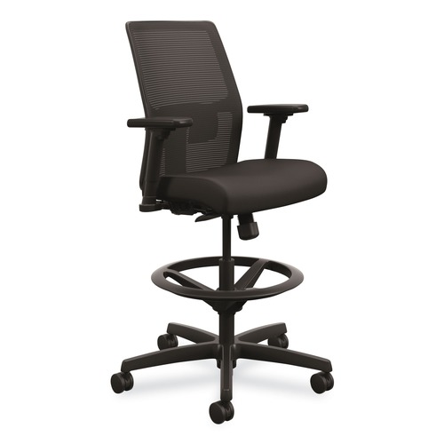 Office Chairs | HON HITSMS1AHIMCU10BLSBT Ignition 2.0 23 in. to 32 in. Seat Height Supports Up to 300 lb Ilira-Stretch Mesh Back Task Stool - Black image number 0