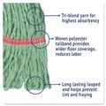 Mops | Boardwalk BWK503GNCT 5 in. Super Loop Cotton/Synthetic Fiber Wet Mop Head - Large, Green (12/Carton) image number 7