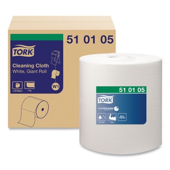 Tork 510105 12.6 in. x 13.3 in. Cleaning Cloth - White (1/Carton)