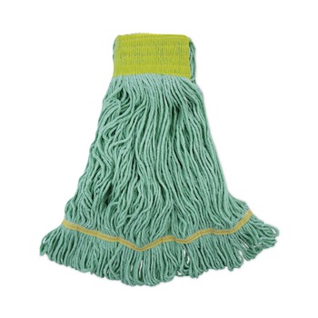 Boardwalk BWK1200LCT EcoMop Recycled Fiber Looped-End Mop Heads - Large, Green (12/Carton)