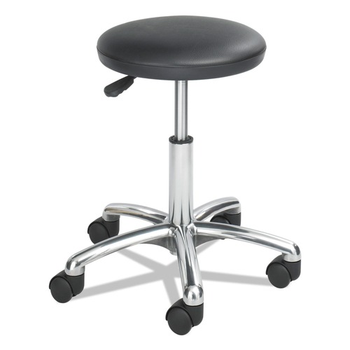 Office Chairs | Safco 3434BL Chrome Base Backless Height Adjustable Lab Stool Supports Up to 250 lbs 16 in. to 21 in Seat - Black image number 0