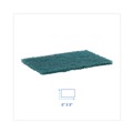 Sponges & Scrubbers | Boardwalk 86LGI 6 in. x 9 in. Heavy-Duty Scour Pad - Green (15/Carton) image number 5