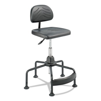 Safco 5117 Task Master 17 in. to 35 in. Seat Height Supports Up to 250 lbs. Economy Industrial Chair - Black