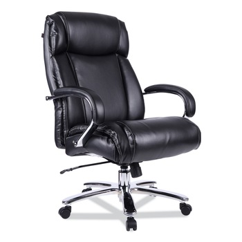 Alera ALEMS4419 Maxxis Series Big/Tall Bonded Leather Chair - Black/Chrome