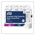 Toilet Paper | Tork 472884 2-Ply Coreless High Capacity Bath Tissue - White (36/Carton) image number 1