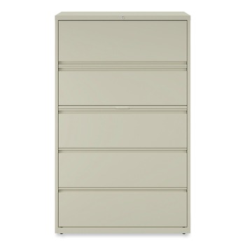 Alera 25512 42 in. x 18.63 in. x 67.63 in. 5 Legal/Letter/A4/A5 Size Lateral File Drawers - Putty