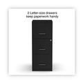 Office Filing Cabinets & Shelves | Alera 2806770 14 in. x 18 in. x 34.9 in. Soho Vertical 3-Drawer File Cabinet - Black image number 1