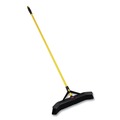 Brooms | Rubbermaid Commercial 2186280 Maximizer 24 in. Polypropylene Bristles Push-to-Center Broom - Yellow/Black image number 1