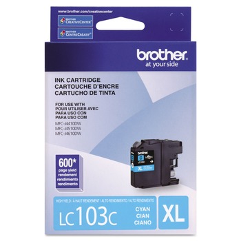 Brother LC103C LC103C Innobella 600 Page-Yield High-Yield Ink - Cyan