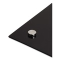 White Boards | U Brands 170U00-01 35 x 23 Glass Dry Erase Board - Black Surface image number 4