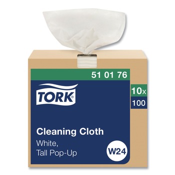 Tork 510176 8.46 in. x 16.13 in. Cleaning Cloth - White (1000/Carton)