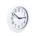 Clocks | Universal UNV10461 12 in. Overall Diameter Whisper Quiet Clock - White Case image number 1