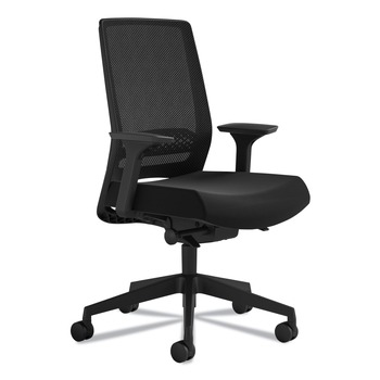 Safco 6830STBL Supports Up to 275 lbs. 18 in. to 22 in. Seat Height Medina Deluxe Task Chair - Black