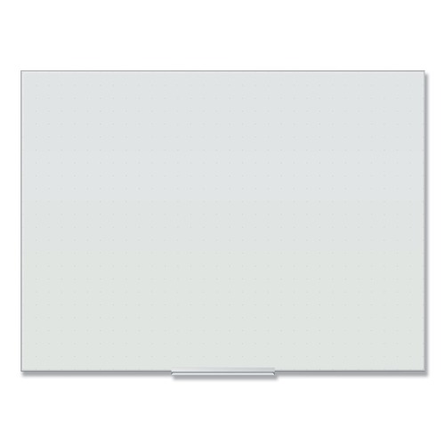 White Boards | U Brands 2799U00-01 47 x 35 Floating Glass Ghost Grid Dry Erase Board - White image number 0