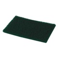 Sponges & Scrubbers | Boardwalk 86LGI 6 in. x 9 in. Heavy-Duty Scour Pad - Green (15/Carton) image number 2