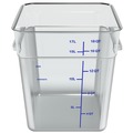 Food Trays, Containers, and Lids | Carlisle 1195507 Squares 18-Quart Polycarbonate Food Storage Container - Clear image number 1