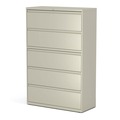 Office Filing Cabinets & Shelves | Alera 25512 42 in. x 18.63 in. x 67.63 in. 5 Legal/Letter/A4/A5 Size Lateral File Drawers - Putty image number 1