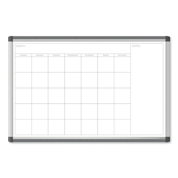 U Brands 2901U00-01 PINIT 35 x 23 Magnetic Dry Erase Undated One Month Calendar - White