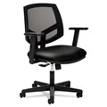 Office Chairs | HON H5713.SB11.T Volt Series 18.13 in. to 22.38 in. Seat Height Supports Up to 250 lbs. Mesh Back Leather Task Chair With Synchro-Tilt - Black image number 1