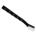 Cleaning Brushes | Carlisle 4067400 Flo-Pac 7 in. Utility Toothbrush Style Maintenance Brush with Nylon Bristles - Black (1-Dozen) image number 2