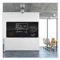 White Boards | U Brands 3015U00-01 96 x 47 Glass Dry Erase Board - Black Surface image number 2