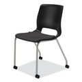 Office Chairs | HON HMG2.N.A.ON.CU10.PLAT Motivate 300 lbs. Capacity Four-Leg Stacking Chair - Onyx/Black/Platinum (2/Carton) image number 1