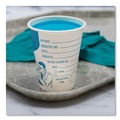 Cups and Lids | SOLO SC378-3008 8 oz Paper Specimen Cups - Blue/White (50/Sleeve, 20 Sleeves/Carton) image number 3