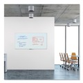 White Boards | U Brands 123U00-01 70 x 35 Glass Dry Erase Board - White Surface image number 1