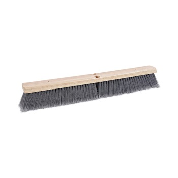 Boardwalk BWK20424 3 in. Flagged Polypropylene Bristles 24 in. Brush Floor Brush Head - Gray