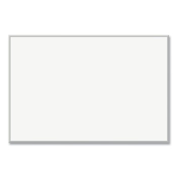 U Brands 073U00-01 70 x 47 Magnetic Dry Erase Board with Aluminum Frame - White Surface/Silver Frame