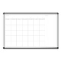 White Boards | U Brands 2901U00-01 PINIT 35 x 23 Magnetic Dry Erase Undated One Month Calendar - White image number 0