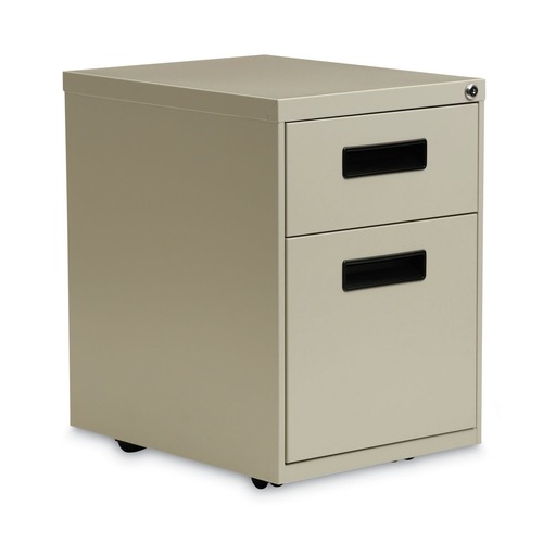 Office Filing Cabinets & Shelves | Alera ALEPABFPY 2-Drawers 14.96 in. x 19.29 in. x 21.65 in. Left or Right Legal/Letter File Pedestal - Putty image number 0