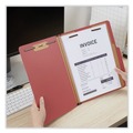 File Folders | Universal UNV10408 2 Dividers 6 Fasteners Heavy-Duty Pressboard Cover Letter Size Six-Section Classification Folders - Brick Red (20/Box) image number 3