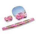 Mouse Pads & Wrist Support | Fellowes Mfg Co. 9179001 Photo Gel 7.87 in. x 9.25 in. x 0.87 in. Mouse Pad Wrist Rest with Microban Protection - Pink Flowers Photo image number 1