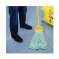 Mops | Boardwalk BWK1200LCT EcoMop Recycled Fiber Looped-End Mop Heads - Large, Green (12/Carton) image number 8