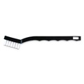 Cleaning Brushes | Carlisle 4067400 Flo-Pac 7 in. Utility Toothbrush Style Maintenance Brush with Nylon Bristles - Black (1-Dozen) image number 0