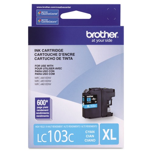 Ink & Toner | Brother LC103C LC103C Innobella 600 Page-Yield High-Yield Ink - Cyan image number 0