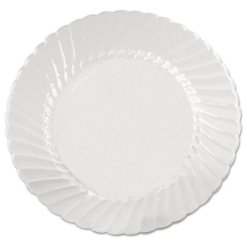 WNA WNA CW6180 6 in. Diameter Plastic Classic ware Plates - Clear (180/Carton)