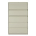 Office Filing Cabinets & Shelves | Alera 25512 42 in. x 18.63 in. x 67.63 in. 5 Legal/Letter/A4/A5 Size Lateral File Drawers - Putty image number 0