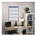 Bulletin Boards | AT-A-GLANCE A1102 24 in. x 36 in. 12-Month (Jan to Dec) 2025 Vertical/Horizontal Erasable Quarterly/Monthly Wall Planner - White/Blue Sheets image number 4