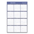 Bulletin Boards | AT-A-GLANCE A1102 24 in. x 36 in. 12-Month (Jan to Dec) 2025 Vertical/Horizontal Erasable Quarterly/Monthly Wall Planner - White/Blue Sheets image number 0