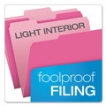 File Folders | Pendaflex 152 1/3 PIN 1/3-Cut Tabs Assorted Letter Size Colored File Folders - Pink/Light Pink (100/Box) image number 2