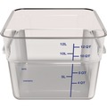 Food Trays, Containers, and Lids | Carlisle 1195407 Squares 12-Quart Polycarbonate Food Storage Container - Clear image number 1