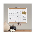 White Boards | U Brands 437U00-01 PINIT 20 x 16 One-Month Magnetic Dry Erase Calendar - White Surface/White Plastic Frame image number 2